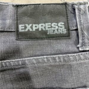 Express Men's Charcoal Straight Jeans
